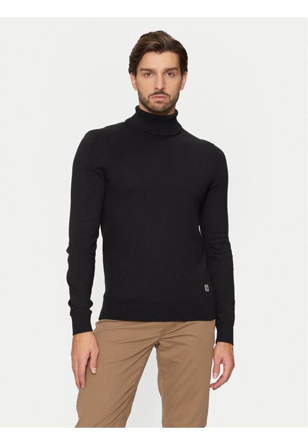 U.S. Polo Assn. Golf MUP3798 Czarny Slim Fit. Typ kołnierza: golf, polo. Kolor: czarny. Materiał: bawełna