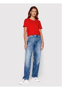 Tommy Jeans T-Shirt DW0DW14616 Czerwony Regular Fit. Kolor: czerwony. Materiał: bawełna #3