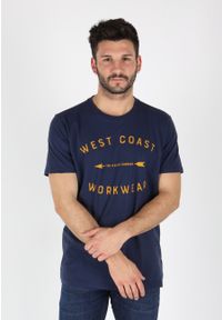 Lee - LEE WORKWEAR TEE MĘSKI T-SHIRT REGULAR FIT DARK NAVY L60BFENM 112113257