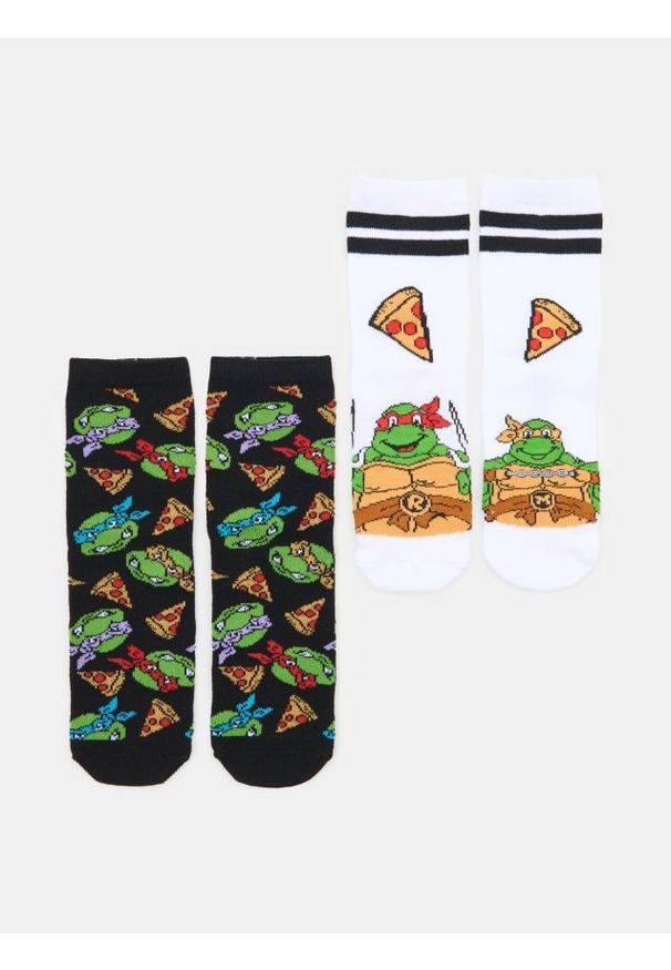 Sinsay - Skarpetki 2 pack Teenage Mutant Ninja Turtles - szary. Kolor: szary