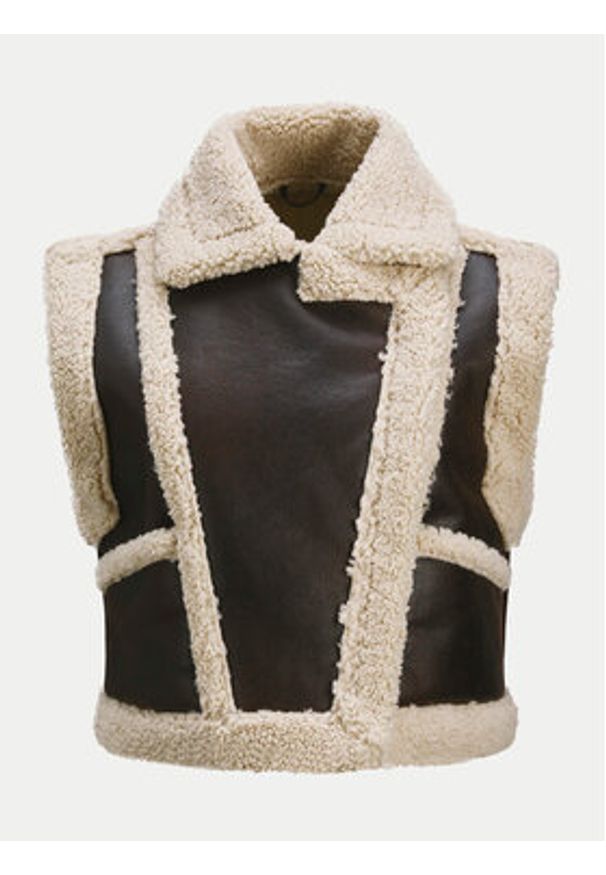 JJXX Bezrękawnik Joanna 12264943 Czarny Regular Fit. Kolor: czarny. Materiał: skóra. Długość rękawa: bez rękawów
