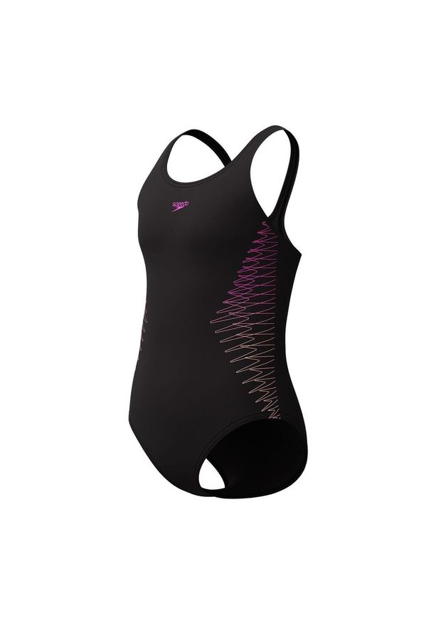 Dziecięcy 1-częściowy kostium kąpielowy Speedo Eco Placem Muscleb. Kolor: czarny