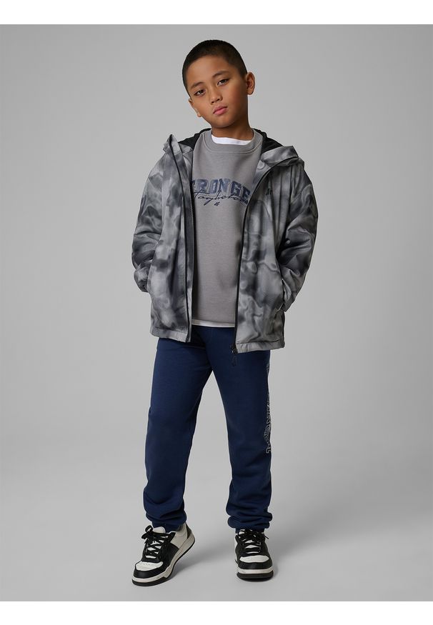 4f - 4F Kurtka przejściowa membrana 5000 chłopięca - czarna 146 (10-11 lat). Okazja: na co dzień. Kolor: czarny. Materiał: materiał. Sezon: lato. Styl: casual