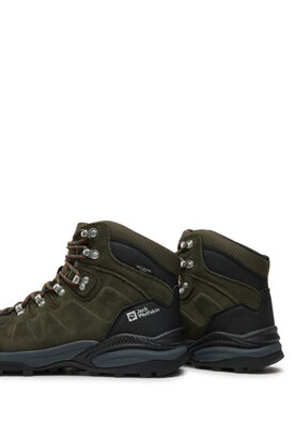 Jack Wolfskin Trekkingi Refugio Texapore Mid M 4049841 Khaki. Kolor: brązowy. Materiał: skóra. Sport: turystyka piesza