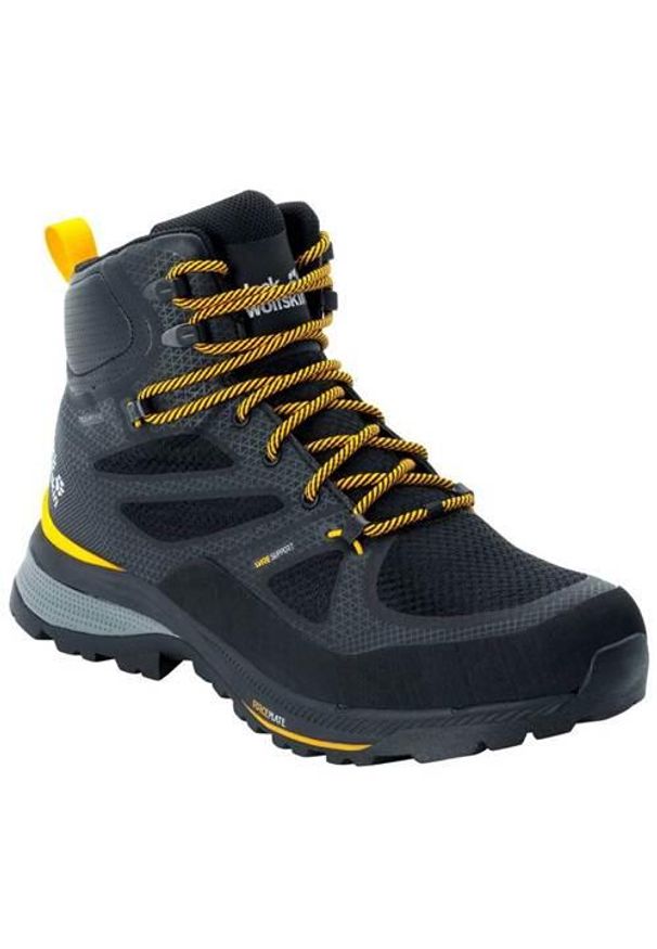 Buty trekkingowe męskie Jack Wolfskin Force Striker Texapore Mid. Wysokość cholewki: za kostkę. Zapięcie: sznurówki. Kolor: wielokolorowy. Materiał: materiał, tkanina, syntetyk. Szerokość cholewki: normalna