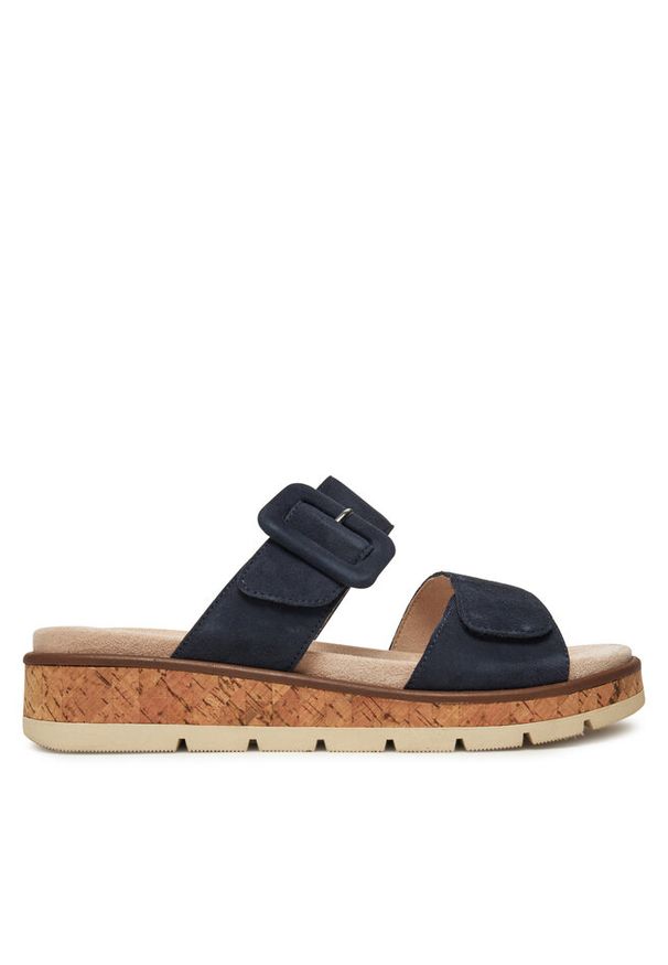 Klapki Caprice. Kolor: niebieski