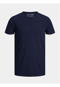 Jack & Jones - Jack&Jones T-Shirt Basic 12058529 Granatowy Stretch Fit. Kolor: niebieski. Materiał: bawełna #4