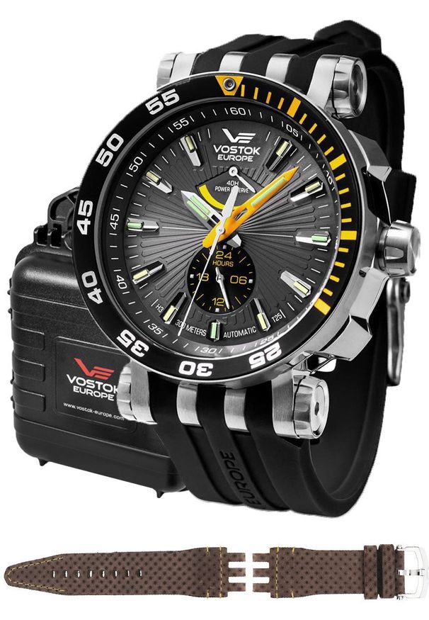 Zegarek męski Vostok Europe YN84-575A539S brązowy. Kolor: brązowy