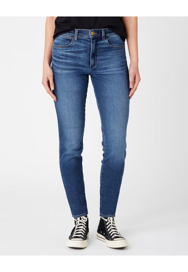 Wrangler - DAMSKIE SPODNIE WRANGLER HIGH RISE SKINNY VINTAGE SPRING 28 W27HTX35E. Styl: vintage