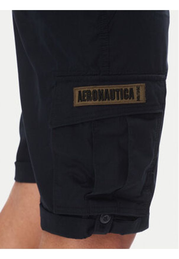 Aeronautica Militare Szorty materiałowe 251BE250CT3501 Granatowy Regular Fit. Kolor: niebieski. Materiał: bawełna