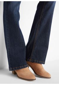 bonprix - Wygodne dżinsy ze stretchem, o kroju bootcut, mid waist. Kolor: niebieski #3