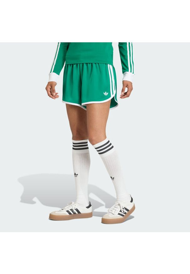 Adidas - adidas Szorty sportowe 3-Stripes Sprinter KD3717 Zielony Regular Fit. Kolor: zielony. Materiał: syntetyk