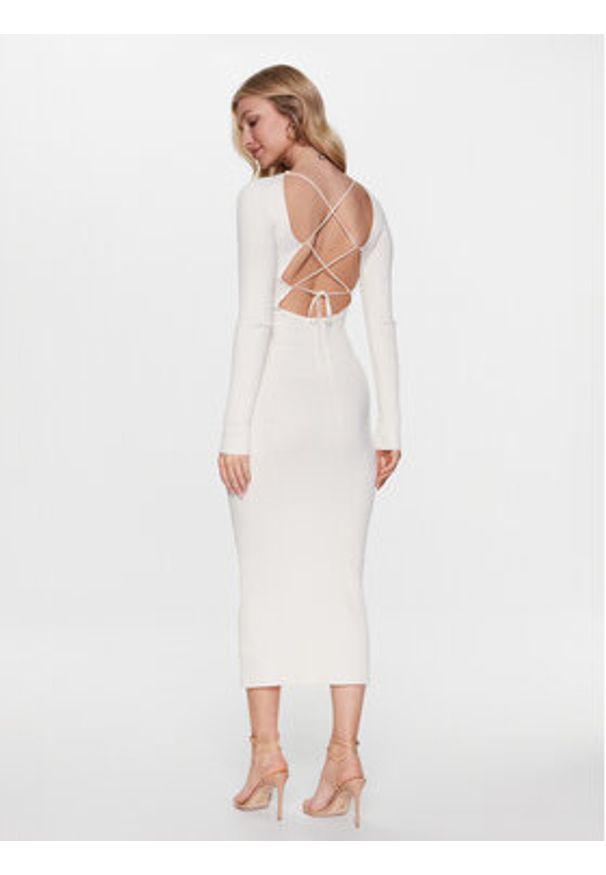 Edited Sukienka dzianinowa EDT7006002 Écru Fitted Fit. Materiał: wiskoza