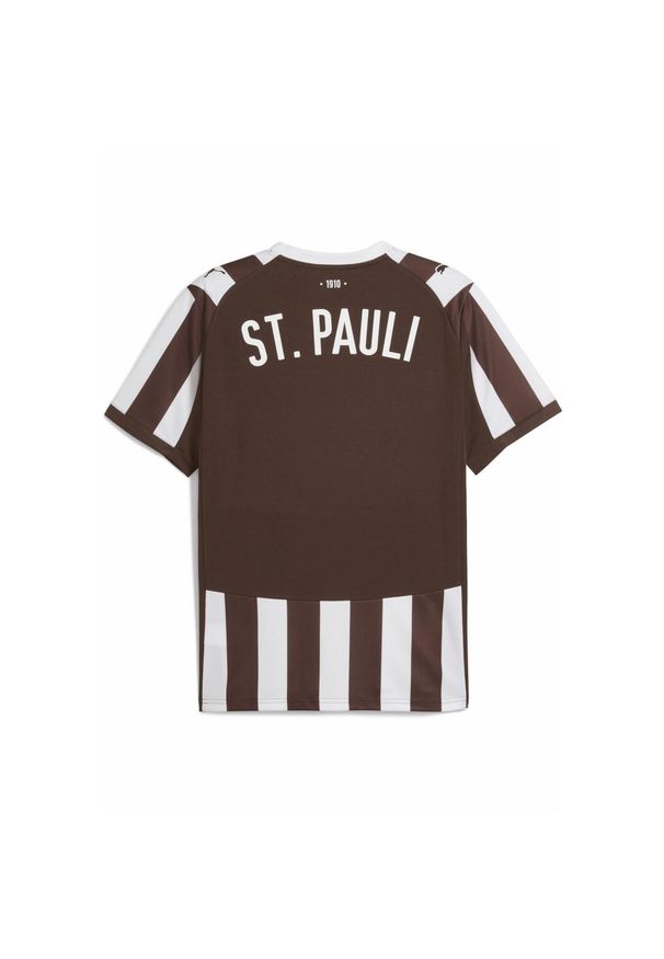 Puma - Męska koszulka domowa FC St. Pauli 25/26 PUMA Espresso Brown White. Kolor: biały, wielokolorowy, brązowy