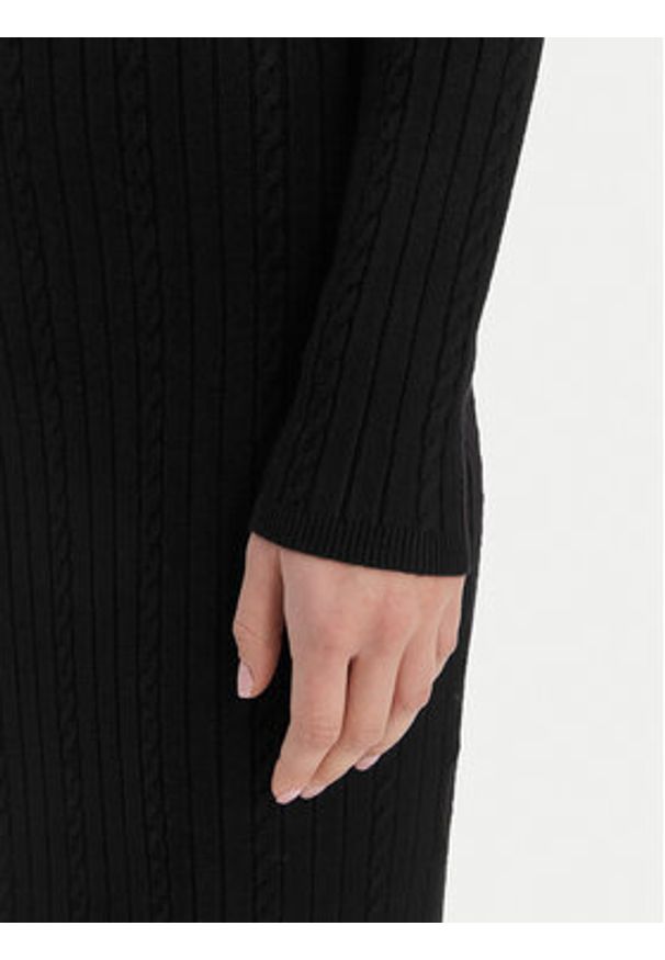 Guess Sukienka dzianinowa W6RK01 Z2YJ2 Czarny Regular Fit. Kolor: czarny. Materiał: wiskoza