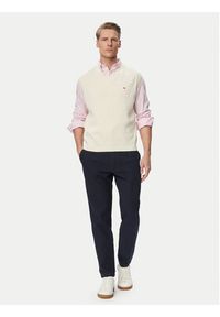 TOMMY HILFIGER - Tommy Hilfiger Sweter MW0MW43244 Kremowy Regular Fit. Kolor: kremowy. Materiał: bawełna #3