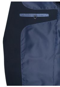 Męski, Taliowany Garnitur (Wesele, Studniówka) - Casino - Ciemny Granat. Materiał: poliester, wiskoza #7