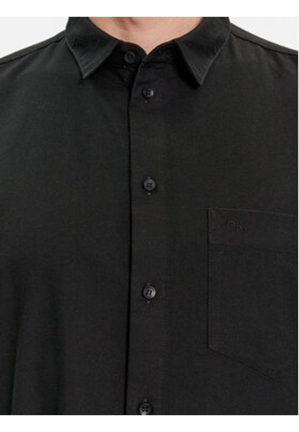 Calvin Klein Koszula Oxford K10K112155 Czarny Regular Fit. Kolor: czarny. Materiał: bawełna