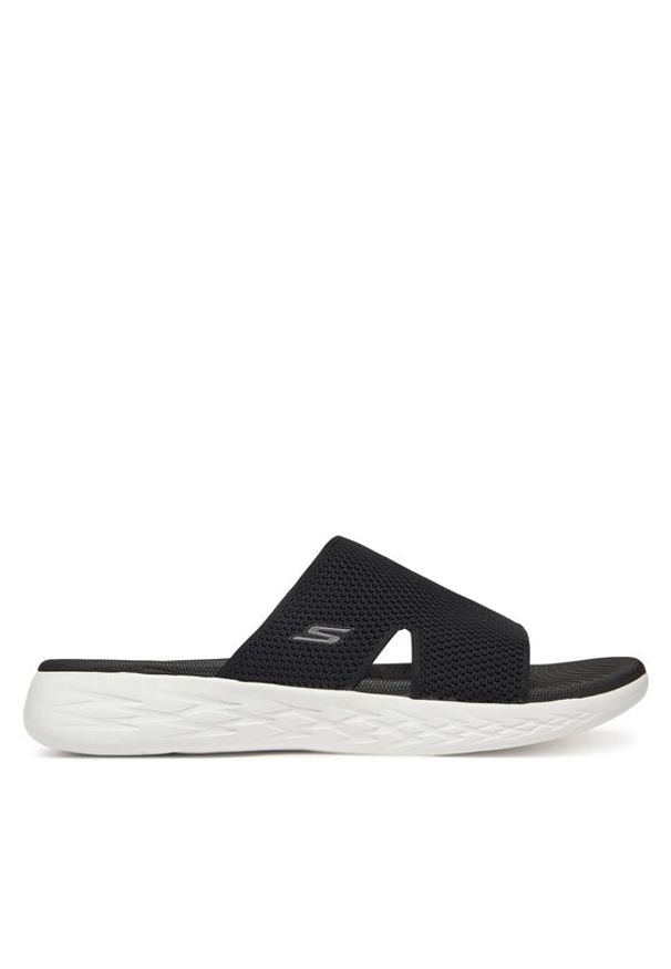 skechers - Skechers Klapki On-The-Go 600-Oceanside 140003/BKW Czarny. Kolor: czarny. Materiał: materiał
