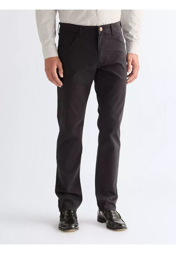 Wrangler - MĘSKIE SPODNIE WRANGLER GREENSBORO CAVIAR 112378466