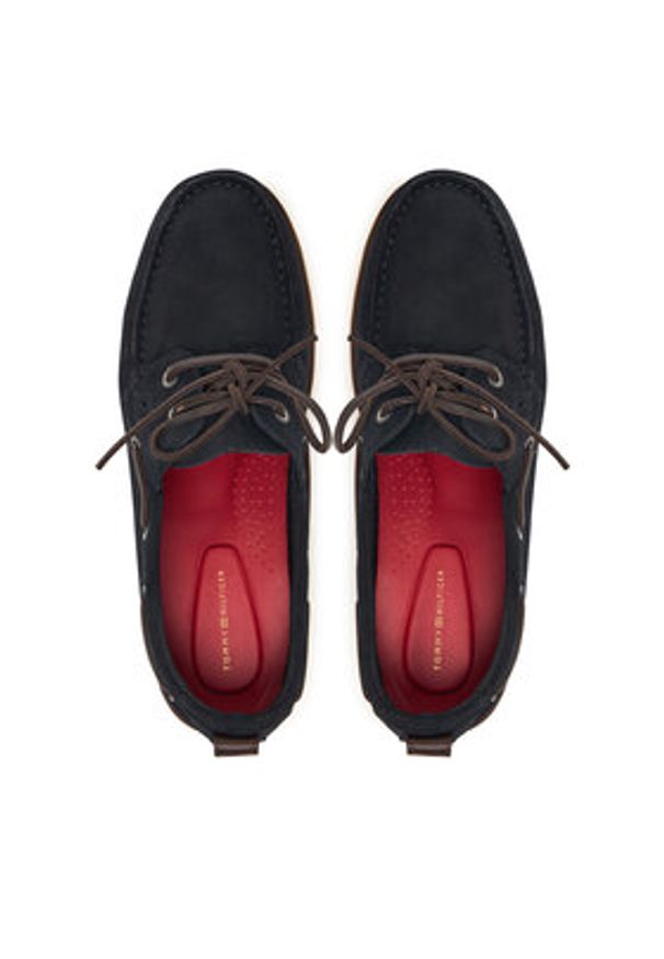 TOMMY HILFIGER - Tommy Hilfiger Mokasyny Light Sde FM0FM05747 Granatowy. Kolor: niebieski. Materiał: zamsz, skóra