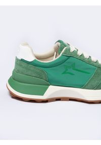 Big-Star - Sneakersy damskie z zamszowymi wstawkami zielone NN274960 301. Kolor: zielony. Materiał: zamsz #2