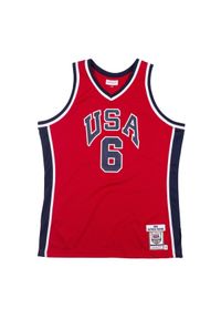 Mitchell & Ness - Autentyczna koszulka drużyny USA Patrick Ewing 1984. Kolor: czerwony. Sport: koszykówka #1