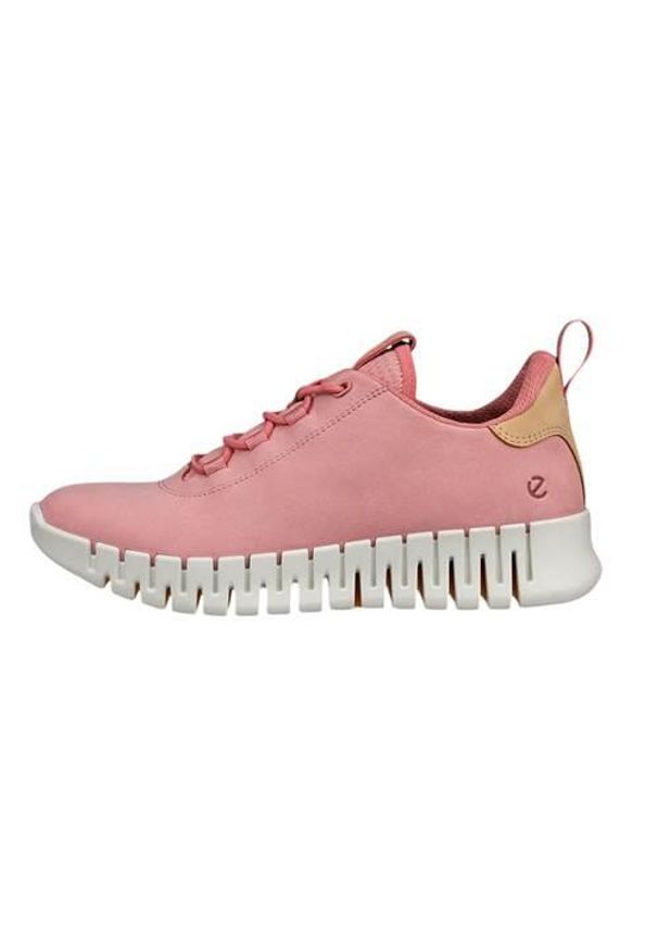 ecco - Buty do chodzenia damskie Ecco Gruuv Lea. Kolor: różowy. Materiał: zamsz. Szerokość cholewki: normalna. Sport: turystyka piesza