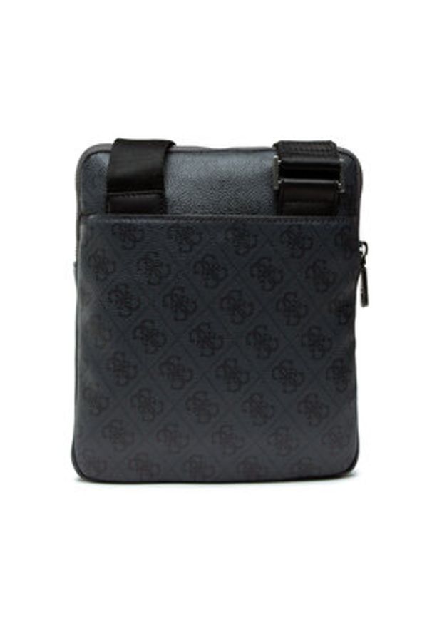 Guess Saszetka Vezzola Smart Crossbody Flat HMEVZL P2223 Czarny. Kolor: czarny. Materiał: skóra