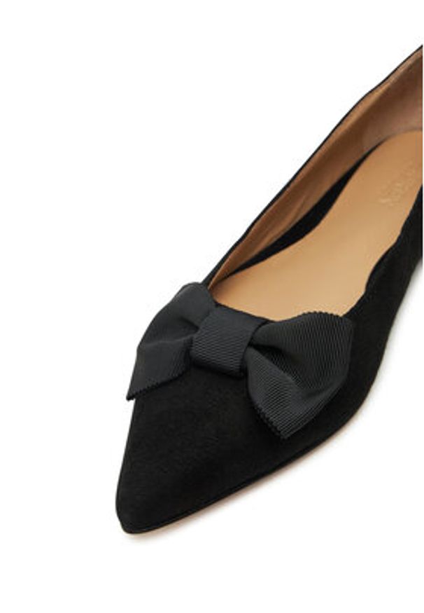 Lauren Ralph Lauren - LAUREN RALPH LAUREN Baleriny Londyn 802955323002 Czarny. Kolor: czarny. Materiał: zamsz, skóra