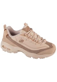 skechers - Buty do chodzenia damskie Skechers D'lites. Kolor: różowy. Materiał: syntetyk, zamsz, materiał. Szerokość cholewki: normalna. Sport: turystyka piesza