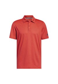 Adidas - Ottoman Stripe Polo Shirt. Typ kołnierza: polo. Kolor: czerwony, niebieski, wielokolorowy. Materiał: materiał