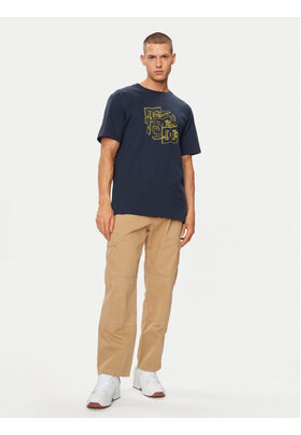 DC Shoes T-Shirt Rebuild Hss ADYZT05337 Granatowy Regular Fit. Kolor: niebieski. Materiał: bawełna