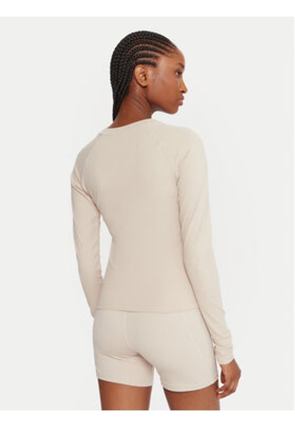 Reebok Koszulka techniczna Reebok X Ewa Chodakowska RK25316CCW Beżowy Slim Fit. Kolor: beżowy. Materiał: syntetyk