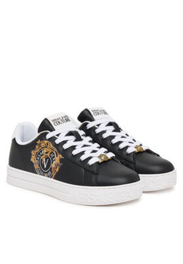 Versace Jeans Couture Sneakersy 79VA3SK3 Czarny. Kolor: czarny. Materiał: skóra