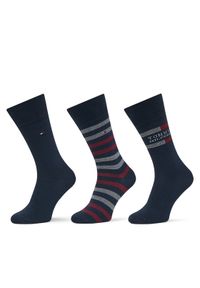 TOMMY HILFIGER - Tommy Hilfiger Skarpety długie 701235376 Granatowy. Kolor: niebieski. Materiał: materiał, bawełna