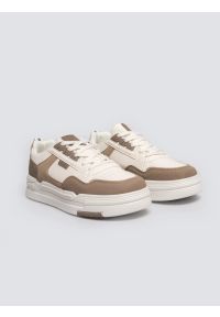 Big-Star - Sneakersy damskie beżowe OO274A151 801. Okazja: na co dzień, na spacer. Nosek buta: okrągły. Kolor: beżowy. Materiał: skóra ekologiczna. Sport: turystyka piesza #3