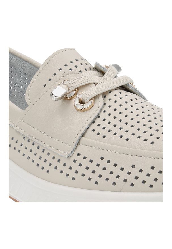 Beżowe Półbuty Artiker Eleganckie Wsuwane Obuwie Damskie. Okazja: na spacer. Zapięcie: bez zapięcia. Kolor: beżowy. Materiał: skóra, dresówka, materiał, bawełna. Sezon: lato. Styl: elegancki