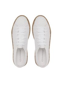 Superga Espadryle 2790 Rope Macrame Rhombus S3126PW Biały. Kolor: biały. Materiał: materiał