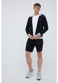 BOSS bluza 50469540 męska kolor czarny z kapturem gładka. Typ kołnierza: kaptur. Kolor: czarny. Długość rękawa: raglanowy rękaw. Wzór: gładki #5