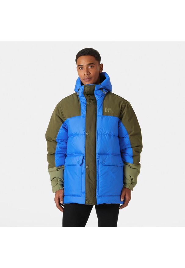 Kurtka z kapturem Helly Hansen Escape Down. Typ kołnierza: kaptur. Kolor: niebieski. Materiał: puch