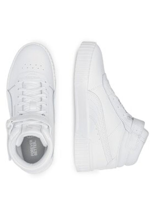 Puma Sneakersy Carina Mid Jr 38737602 Biały. Kolor: biały. Materiał: skóra