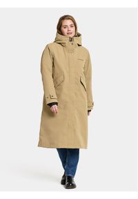 Didriksons Parka Mia Wns Parka L 504828 Beżowy Regular Fit. Kolor: beżowy. Materiał: syntetyk