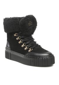 GANT - Botki Gant Snowmont 25541444 Black G00. Kolor: czarny. Materiał: skóra, zamsz #1
