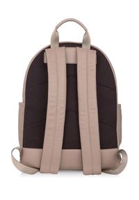 Ochnik - Skórzany plecak damski z kieszenią na laptop. Kolor: beżowy. Materiał: skóra #3
