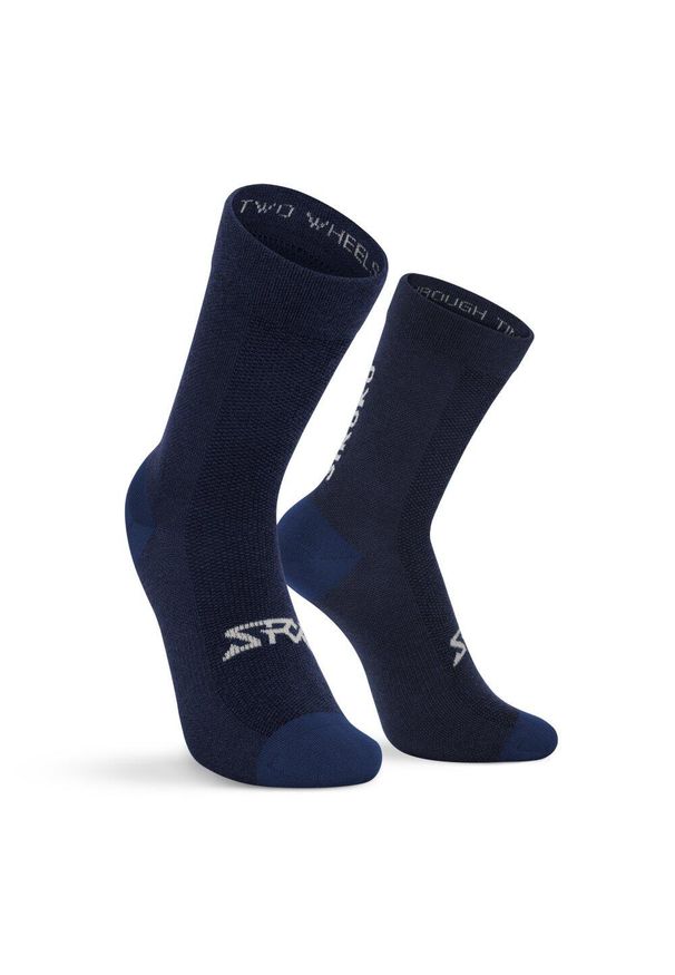SIROKO - Skarpetki rowerowe z wełną merino unisex SRX Arctic S. Kolor: niebieski. Materiał: wełna. Sport: kolarstwo