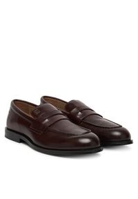 Calvin Klein Półbuty Ess Rubber Penny Loafer Pol Lth HM0HM02025 Brązowy. Kolor: brązowy. Materiał: skóra #4