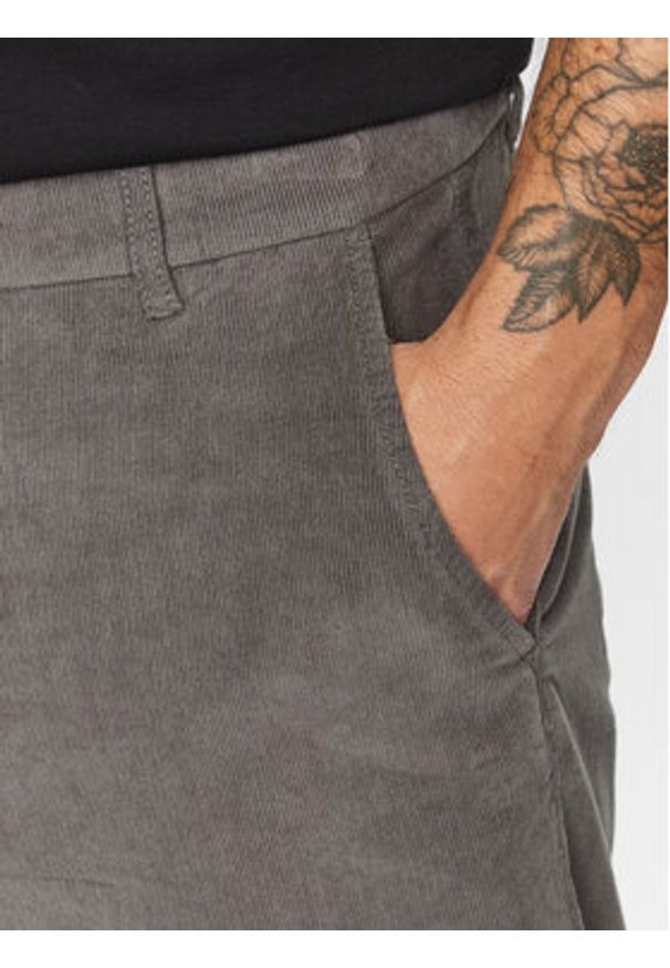 Jack & Jones - Jack&Jones Spodnie materiałowe 12237547 Szary Tapered Fit. Kolor: szary. Materiał: sztruks