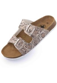 ŠIJEME SRDCEM - Mediline Arco Snake Silver — Damskie Kapcie, Komfort i Wsparcie. Okazja: na co dzień. Kolor: szary #1