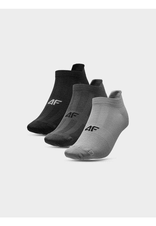 4f - Skarpety treningowe przed kostkę (3-pack) męskie. Kolor: wielokolorowy. Materiał: włókno, materiał. Sport: fitness